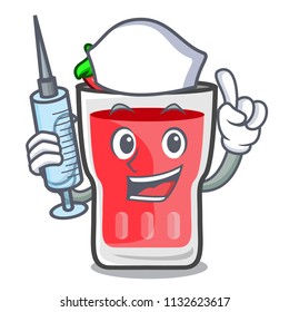 Nurse strawberry mojito character cartoon