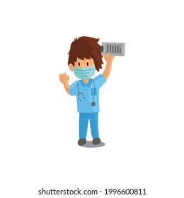 Nurse Success Character Design Vector illustration for International Nurse Day
