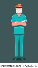 Nurse, surgeon, Doctors and Nurses team fighting Covid19, corona virus, Thank you Doctor and Nurses. Defend, Protect and fighting the corona in hospital  