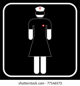 nurse surgery symbol, vector