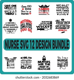 nurse svg 12 design bundle