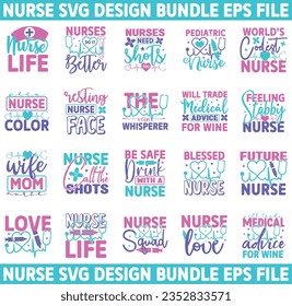 Nurse SVG Design Bundle File eps format digital download svg
