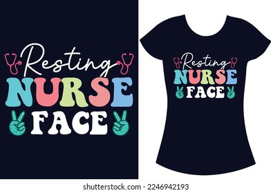 Nurse SVG typography t shirt design.Nurse shirt design, Retired-nurse and school nurse t shirt gift design.