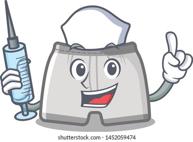 Nurse swimming trunks isolated with the mascot