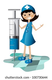 Nurse with syringe