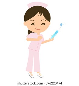 Nurse with a syringe
