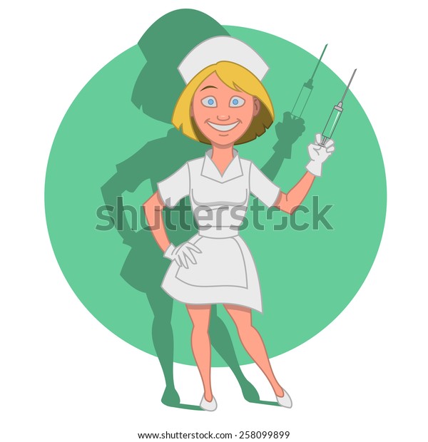 Nurse Syringe Vector Illustration Stock Vector (Royalty Free) 258099899 ...