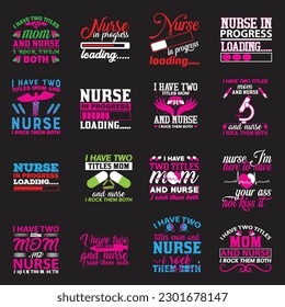 Nurse t shirt design bundle