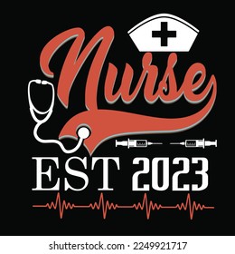 Nurse t shirt design nurse svg design nurse vintage design nurse typography eps file