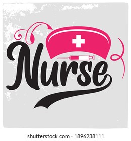 Nurse T shirt design- Vector print design for T shirt and Apparel 