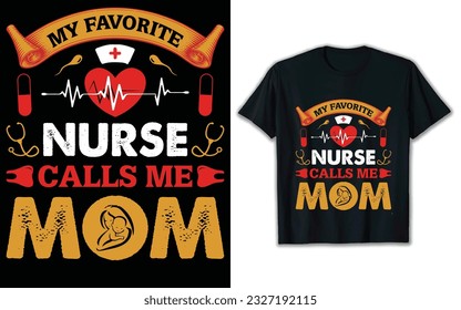 Diseño de camiseta de enfermera. Diseño de vectores