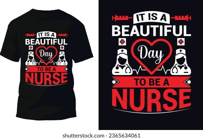 Vector de diseño de camiseta de enfermería