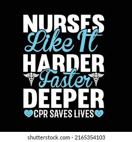 Nurse t shirt and typography design