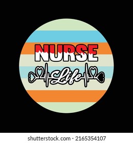 Nurse t shirt and typography design