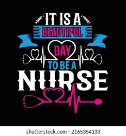 Nurse t shirt and typography design