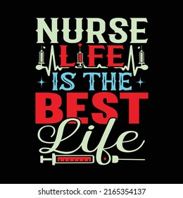 Nurse t shirt and typography design