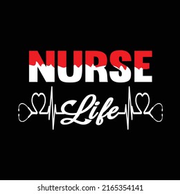 Nurse t shirt and typography design