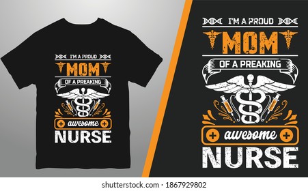 Nurse t shirts design, Vector graphic, typographic poster or t-shirt.