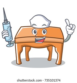 Nurse table character cartoon style