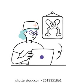 Nurse table  Vector Style Illustration