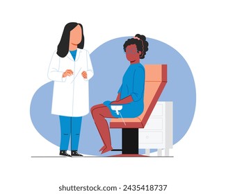 a nurse taking care of a sick patient in hospital. Vector in flat style for medical and health care illustration concept