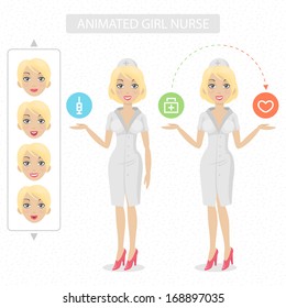Nurse tells and represents