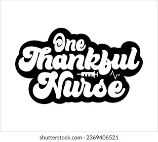 Un dimanche rétro de l'infirmière Thanksgiving, T-Shirt, un merci