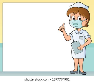 Nurse theme frame 1 - eps10 vector illustration.
