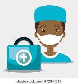 nurse tools service kit vector illustration graphic