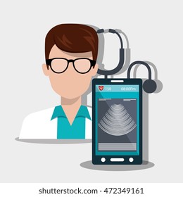 nurse tools service kit vector illustration graphic