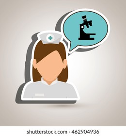 nurse tooth health speech vector illsutration graphic
