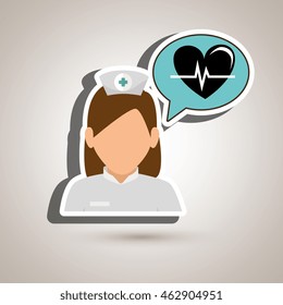 nurse tooth health speech vector illsutration graphic