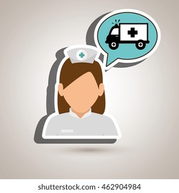 nurse tooth health speech vector illsutration graphic