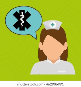 nurse tooth health speech vector illsutration graphic