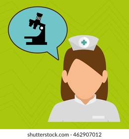 nurse tooth health speech vector illsutration graphic