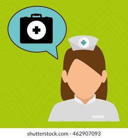 nurse tooth health speech vector illsutration graphic