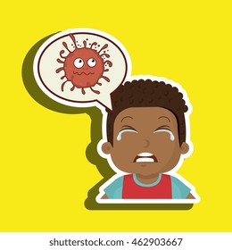 nurse tooth sick pain vector illustration eps 10