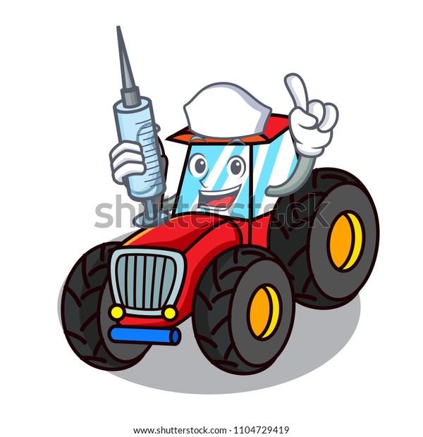 Nurse tractor character\
cartoon style