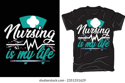 nurse t-shirt design, nursing t-shirt design ideas, new nurse t-shirt design vector. cool nursing t-shirt design.