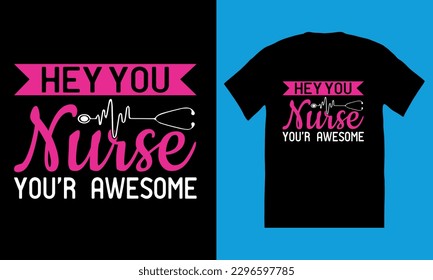 Nurse t-shirt design, nurse practitioner t shirt design template, Vector graphic, Medical element with syringe vector.
