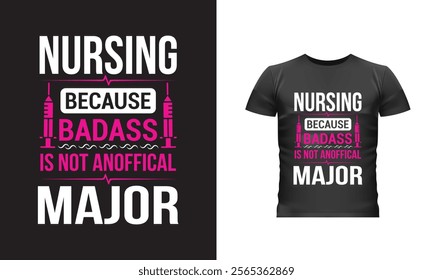 Nurse t-shirt design with simple design. Typography nursing t-shirt design.