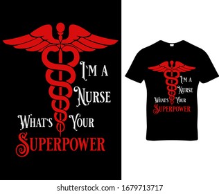 Nurse t-shirt design template vector.    