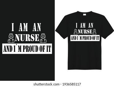 Nurse t-shirt design template vector