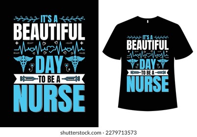 Nurse T-shirt Design Template vector image.