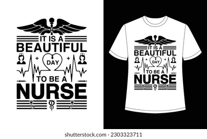 Nurse T-shirt Design Template Vector Image.