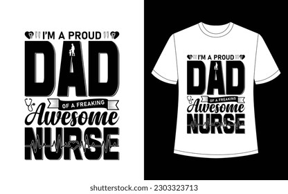 Nurse T-shirt Design Template Vector Image.