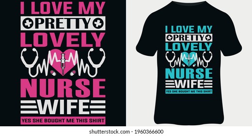 Nurse T-Shirt design template, Vintage nurse emblems, and nurse quote design.