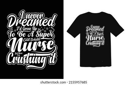 Nurse t-shirt design typographic vector