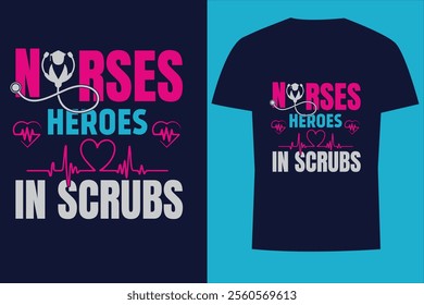 Nurse T-shirt Design, Typography T-shirt Design, Print Design

