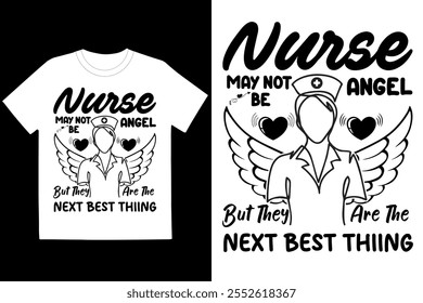 Nurse t-shirt design - Vector graphic, typographic poster, vintage, label, badge, logo, icon or t-shirt